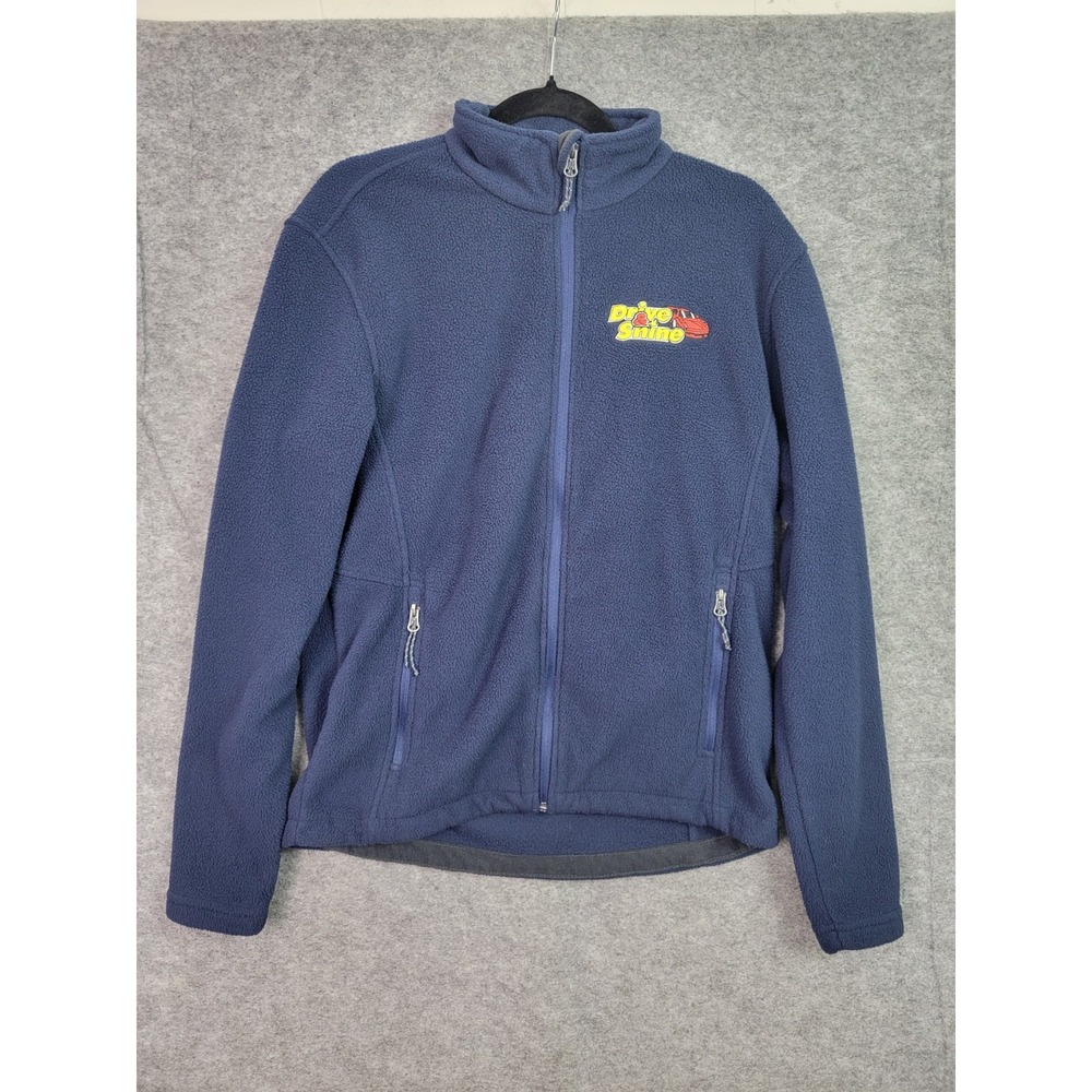 Crossland Drive And Shine Employee Blue Fleece Jacket Mens Small Full Zip Coat